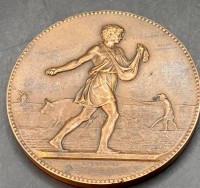 Auktion 374<br>Bronzemedaille, Frankreich, Entw. J.Lagrange, D-5 cm