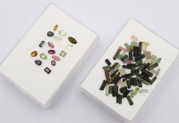 Auktion 371<br>Konvolut div. Turmaline, ca. 8,6 ct faccetiert, ca. 43 ct Kristalle