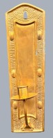 Auktion 369<br>Wandblaker, Jugendstil-Dekor aus geh&auml;mmerten Messing, H-40 cm, B-11 cm