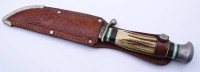 Auktion 369<br>Jagdmesser "Hubertus" Solingen, in Scheide, L. 23cm
