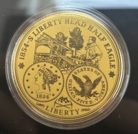 Auktion 374<br>Goldmedaille "Liberty Eagle", 1/200 Unze, limit. Auflage, D-40 cmm, 2022, mit Zertifikat
