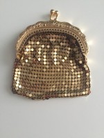 Vintage Mesh Geldb&ouml;rse Gold &ndash; 60er Jahre Portemonnaie mit B&uuml;gelverschluss