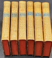 Auktion 369<br>6 B&auml;nde "Spazierg&auml;nge auf alle Tage" um 1790, Ledereinb&auml;nde, gut erhalten, Bd. 3 bis 8