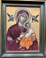 Auktion 369<br>Ikone auf Heinrich-Porzellan, Gottesmutter der Passion,  limitiert