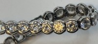 Auktion 370<br>Tennisarmband, Silber-925- mit Zirkone, L-19 cm, 19 gr., guter Zustand
