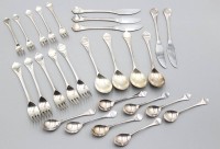 Auktion 370<br>27tlg. Besteck, Rosenthal, Lotus, Messer L-20,5cm