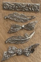 Auktion 370<br>5x div. Silber Filigran-Broschen, B-max. 6 cm, ca. 20 gr