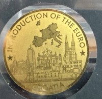 Auktion 370<br>Goldm&uuml;nze -999- 100 Francs, Kongo, Croatia  2023, D-40 mm, 1/200 oz, limitiert mit Zertifikat