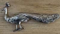 Auktion 370 / Los 1041 <br>Silberbrosche "Pfau", L-5 cm, 3,3 gr.