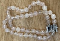 Auktion 370<br>2 reihiges Armband mit Rosenquartz, massive Silberschliesse-835-