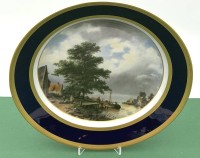 Auktion 370<br>gr. Schale "Kaiser" holl&auml;nd. Flussmalerei nach Kockboeck, D-33 cm