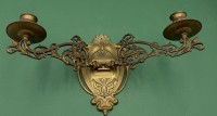 Auktion 376<br>massiver Messing-Wand-Kerzenhalter, B-40 cm, H-22 cm