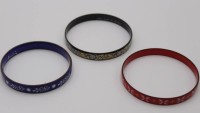 Auktion 370<br>3x div.- vintage Armreifen, Emaille, &Ouml;sterreich, je ca. D-6,5cm-, gut erhalten