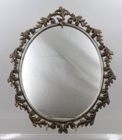 Auktion 370<br>Wandspiegel, Messingrahmen, ca. 39,5 x 30cm