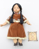 Auktion 370 / Los 12004 <br>Puppe, Kiowa,Happy Moon aus der Native American Serie, Sandy Dolls, ca. H-31cm
