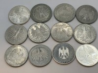 Auktion 370<br>23x 5 DM Sonderm&uuml;nzen, Silber, BRD, ca. 235 gr