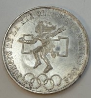 Auktion 370 / Los 6033 <br>25 Pesos, Mexico, Silber-720-, Olympia 1968, ca. 22,5 gr.