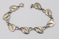Auktion 370<br>835er Silber-Armband, floral gerarbeitet, 3,8gr., L-17,5cm