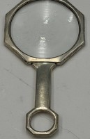 Auktion 370 / Los 11014 <br>kl. Handlupe, Sterling Sillber, Sheffield, England, wohl 19.jJhd, etwas verdellt