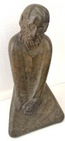 Auktion 370<br>Ernst Barlach, Der Zweifler, 1930, seitl. signierte Bronze, genehmigter Nachguss, dies Nr.57/980, H-31 cm,