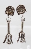 Auktion 370<br>Paar wohl Trachten-Ohrschmuck, Silber gepr., ca. L-6,2cm, 13,2gr.