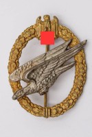 Auktion 370 / Los 7012 <br>Fallschirmsch&uuml;tzenabzeichen des Heeres, wohl Herst. "Friedrich  Linden L&uuml;denscheid"