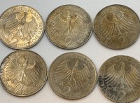 Auktion 370<br>12x 2 DM Kursm&uuml;nzen, wohl alle 60-er Jahre