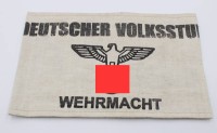 Auktion 370 / Los 7043 <br>Armbinde des "Deutschen Volkssturms", wohl Replik