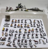 Auktion 370<br>Konvolut div. Zinnfiguren, &auml;lter, meist bemalt, Altersspuren