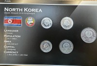 Auktion 370 / Los 6054 <br>1,60 Won Kursm&uuml;nzensatz Nordkorea, wohl 2002, in Blister
