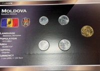 Auktion 370 / Los 6064 <br>Kursm&uuml;nzensatz Moldova, mit Zertifikat, limitiert, 2002