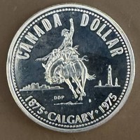 Auktion 370<br>Ein kanadischer Dollar, Silber-500-, 100 Jahe Calgary - Elizabeth II, stempelglanz