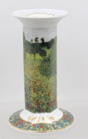 Auktion 370<br>Artis Orbis Leuchter von Goebel,  Motiv "Mohnfeld" nach einem Gem&auml;lde von Gustav Klimt, H-17,5cm