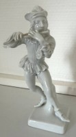 Auktion 370<br>Rosenthal Figur "Der Rattenf&auml;nger" signiert Constantin Holzer-Defanti (1881-1951), weiss, H-17 cm, Entwurf um 1923