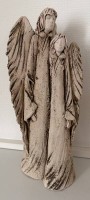 Auktion 370 / Los 15077 <br>hohe Terrakotta Figur, Zwei Engel, H-36 cm