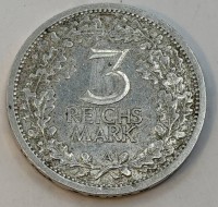 Auktion 374<br>3 Mark A 1932, Deutsches Reich, Weimarer Republik, D-3 cm, 15 gr.