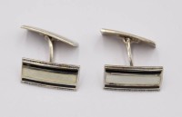 Auktion 370<br>Paar Manschettenkn&ouml;pfe, D.Andersen Norway, Sterling, 1x leich verbogen, zus. 11gr., Kopf 2 x 1cm