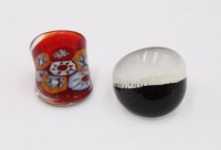 Auktion 370<br>2x Kunstglas-Ringe, Murano, ca. RG 62/56