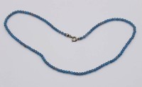 Auktion 370<br>Halskette wohl blauer Achat, ca. L-42cm