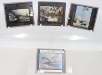 Auktion 370<br>4x Bildplatten, 1. WK, teilw. Glas besch&auml;digt, je ca. 10,5 x 8,5cm