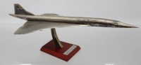 Auktion 370<br>Standmodell, Concorde, wohl Silver Classic, ca. H-10cm L-30,5cm