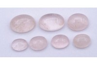 Auktion 370<br>Konvolut Rosenquarz  Cabochons, zus. 28,90ct.