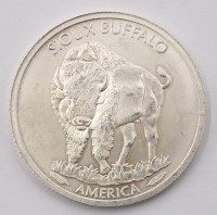 Auktion 370<br>One Dollar / 1 Unze 999 Silber, 2015, Sioux Buffalo America, 31,5 Gramm