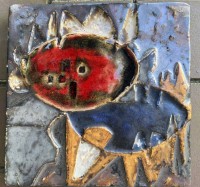 Auktion 370<br>HELMUT FRIEDRICH SCH&Auml;FFENACKER (1921-2010) K&uuml;nstlerfliese, 23x23 cm