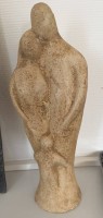 Auktion 370 / Los 15109 <br>Terrakotta-Figur, junges Paar, H-37 cm