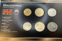Auktion 370<br>Kursm&uuml;nzensatz Mazedonien, mit Zertifikat, limitiert