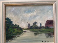 Auktion 370<br>Paul Ernst WILKE (1894-1972) , 1970 "Greetsiel" &Ouml;l/Platte, RG 60x66 cm