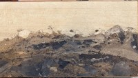Auktion 370 / Los 4068 <br>unsigniert, aber wohl Karin Keller, Bremerhaven, Mischtechnik, Papier, tw. erhaben, auf Holzplatte, 63x114 cm, schwer und Speditionsversand