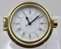 Auktion 370 / Los 2046 <br>Wanduhr im maritimen Stil, Benora Quartz, D-12cm T-6cm