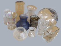 Auktion 370 / Los 10049 <br>11 div. Glasvasen, von 8 bis 24 cm